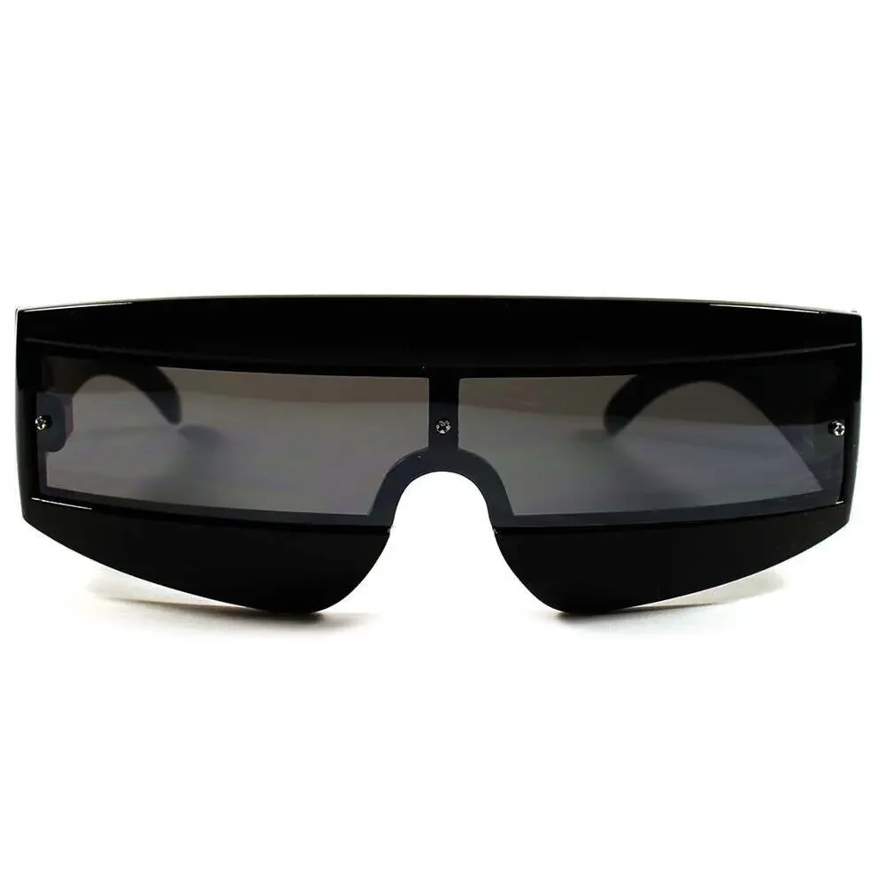 Black Cyclops Futuristic Visor Sunglasses Alien Costume